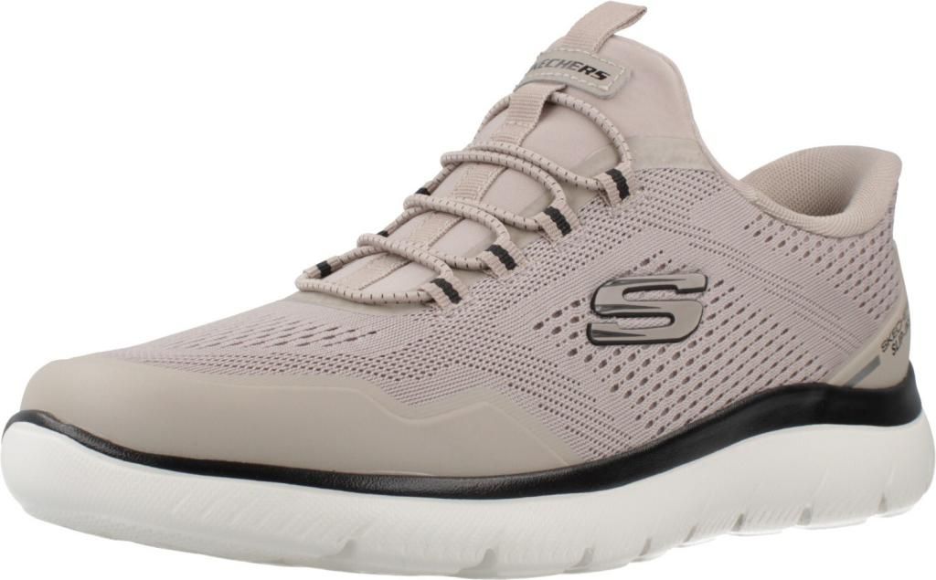 Skechers Herren-Sneaker-Slipper SLIP-INS SUMMITS - TOP RATE Taupe-Schwarz, Farbe:beige/schlamm, EU Größe:39