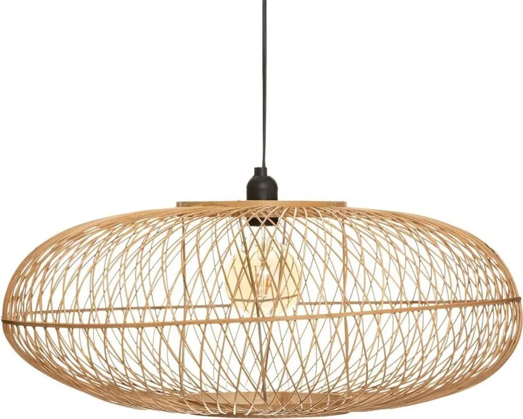 Suspension Emmeline Eazy Living avec Abat-jour en Verre Aspect Rayonné