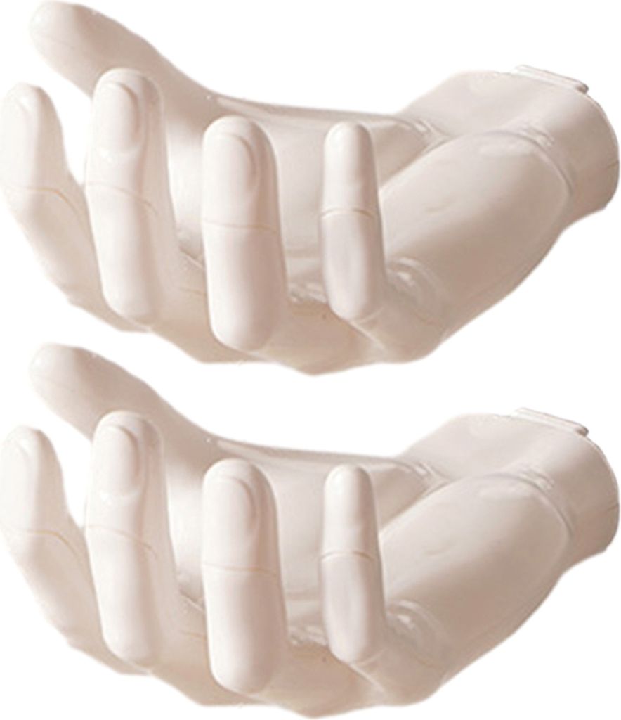 2 Stück Haken, handförmiger Haken, Wandhalterung, Seifenhalter, einfache Installation, stanzfreie Aufbewahrung, Hängehaken für das Badezimmer z...