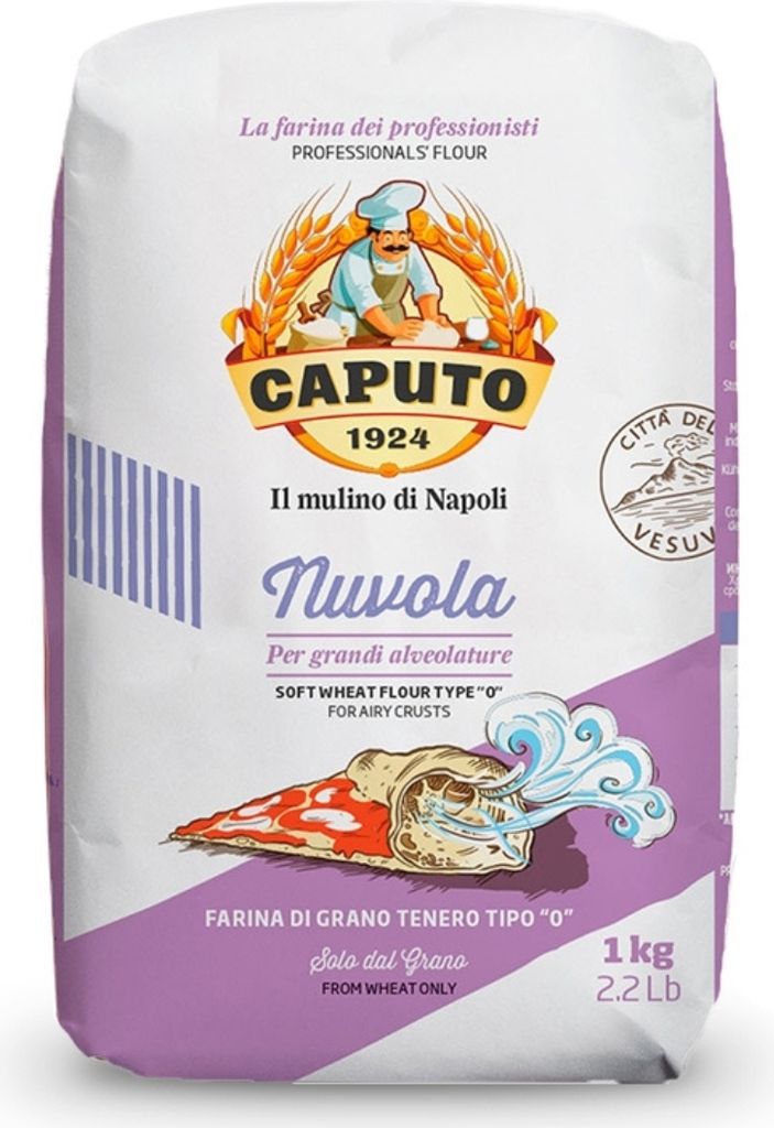 A bag of Caputo Nuvola flour.