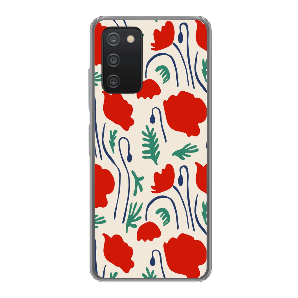 MuchoWow Handyhülle Schutzhülle Hülle für Samsung Galaxy A33 5G Blumen - Rose - Muster Silikon Softcase Handy Hülle - Kartenhalter