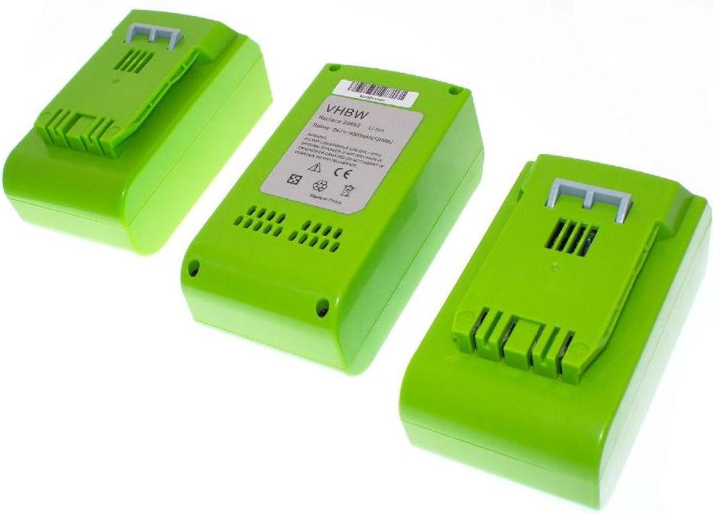 vhbw 3x Akku Ersatz für Stiga SBT 4024 AE, SBT 2024 AE für Werkzeug (5000 mAh, Li-Ion, 24 V)