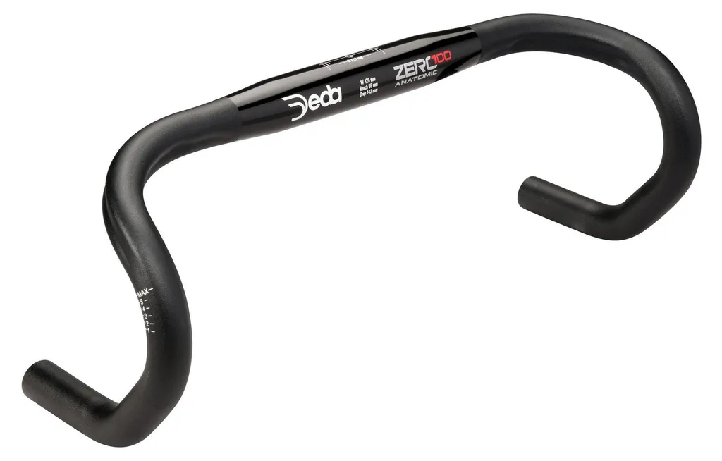 Guidon de route Deda Zero100 Anatomic 46 cm en aluminium de course