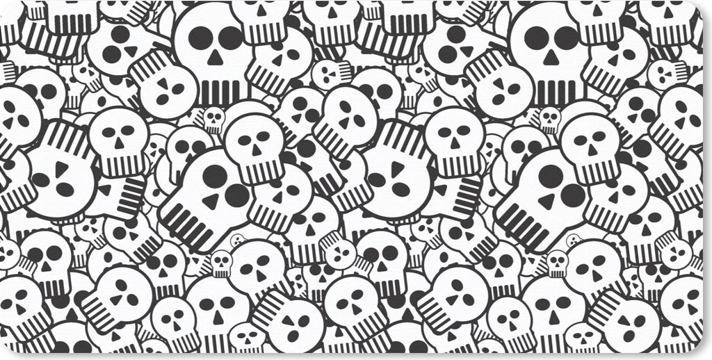MuchoWow® Mauspad Mousepad Totenkopf - Muster - Punk - Produktbild 