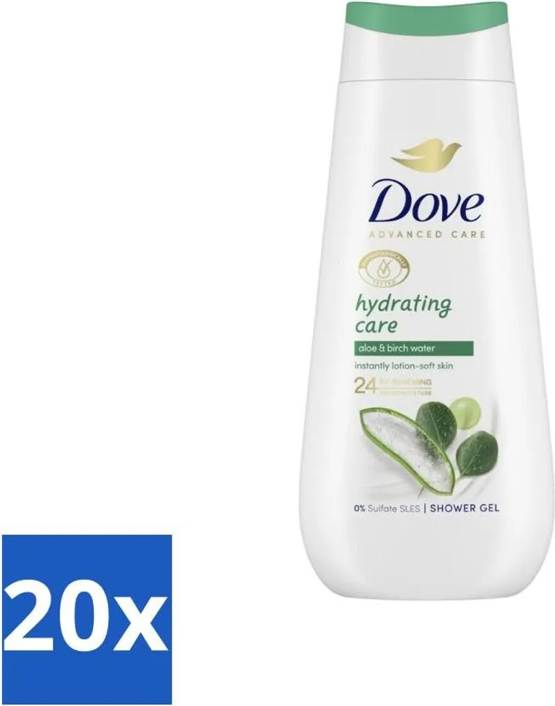 Dove Crema Doccia Aloe Vera 225ml - Confezione Risparmio 20 Pezzi Offerta