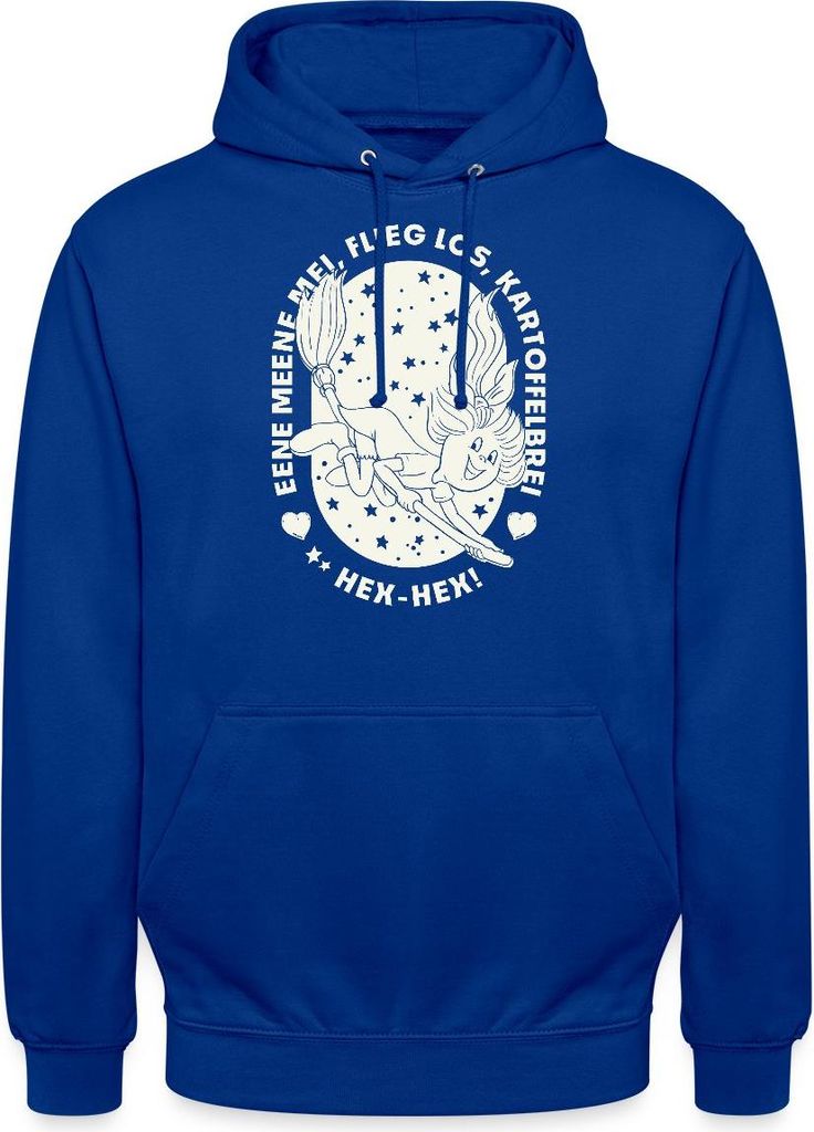 Spreadshirt Bibi Blocksberg Bibi Auf Kartoffelbrei Mit Zauberspruch Uni Hoodie, S, Royalblau