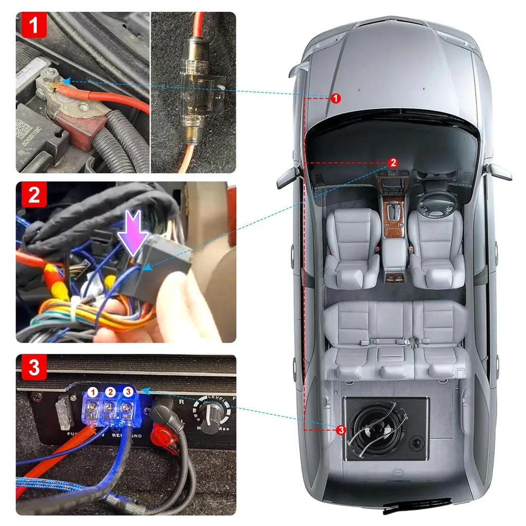 Subwoofer auto et salon 25 cm 3800W idéal pour sono puissante - 3