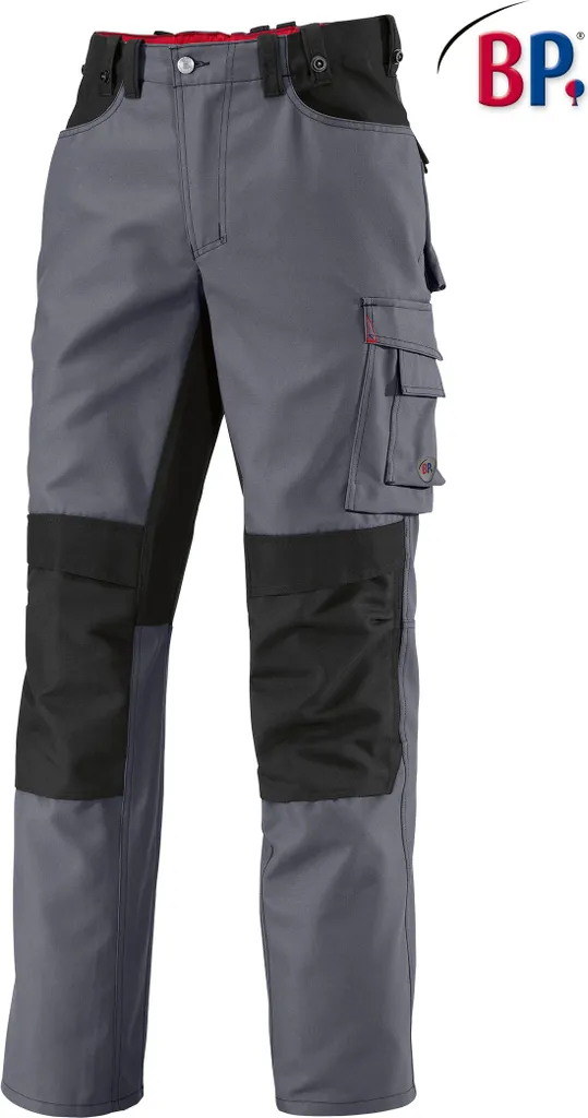 Pantalon de travail bicolore gris foncé BP® 60n en tissu robuste