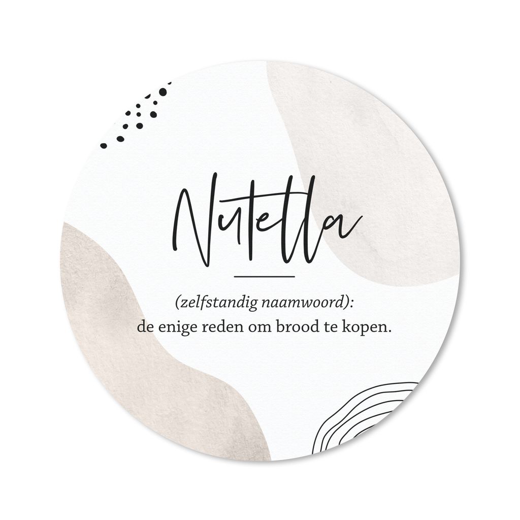 MuchoWow Mauspad Mousepad Nutella - Sprichwörter - Zitate - Nutella Definition - Wörterbuch 20x20 cm - Mousepads - Maus Mat - Pad - Mausunterla...