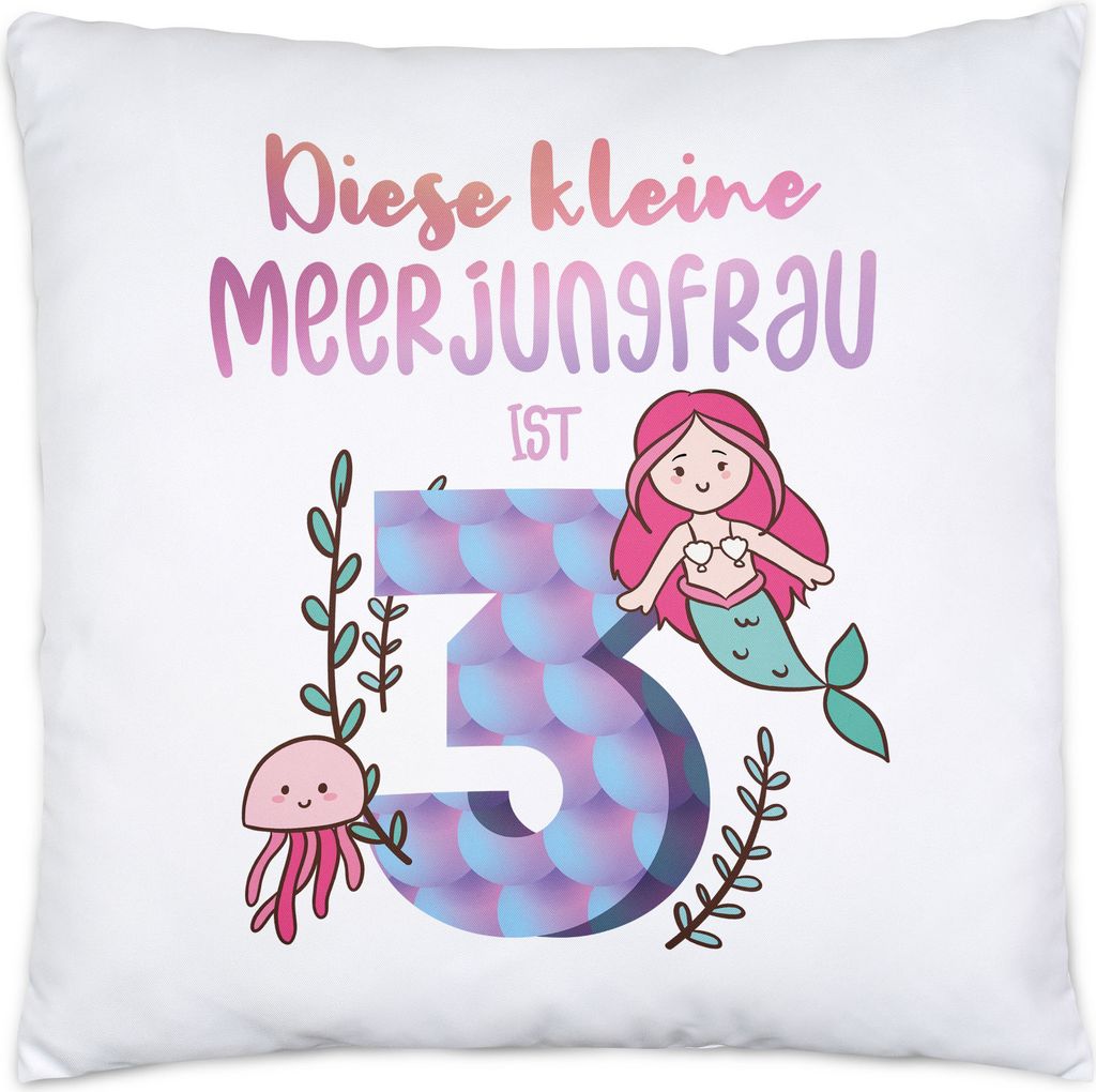 Diese Kleine Meerjungfrau Ist 3 Kissen Inkl. Füllung Geburtstagsgeschenk 3. Geburtstag Süßes Motiv