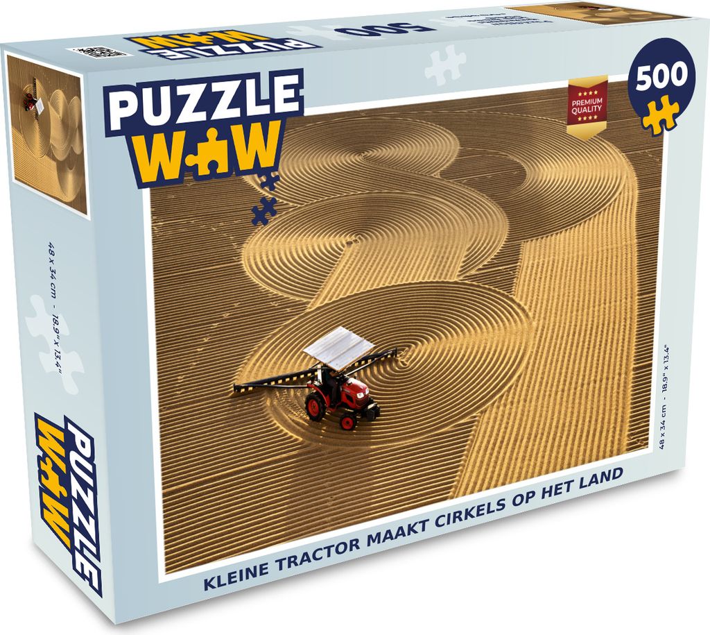 MuchoWow Puzzle 500 Teile Traktor - Kreis - Land - 500 Teile - Kinder - Selberbauen - Puzzlespiele