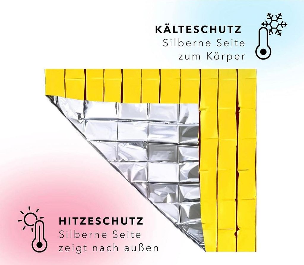 Rettungsdecken 10/25/50/100stk. 160x210cm Notfalldecke Produktbild 5