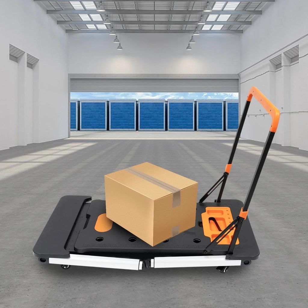 Werkbank - 7-in-1 Klappbare Arbeitsplattform - Tragbar - Multifunktional - Mit Transportwagen/Handwagen - Für Bau & Holzarbeiten - Schwarz