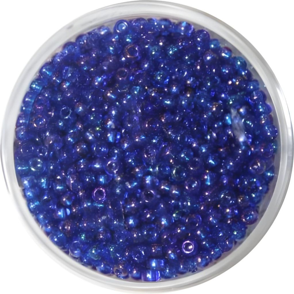 Rocailles 2,6mm 17 g Rainbow dunkelblau
