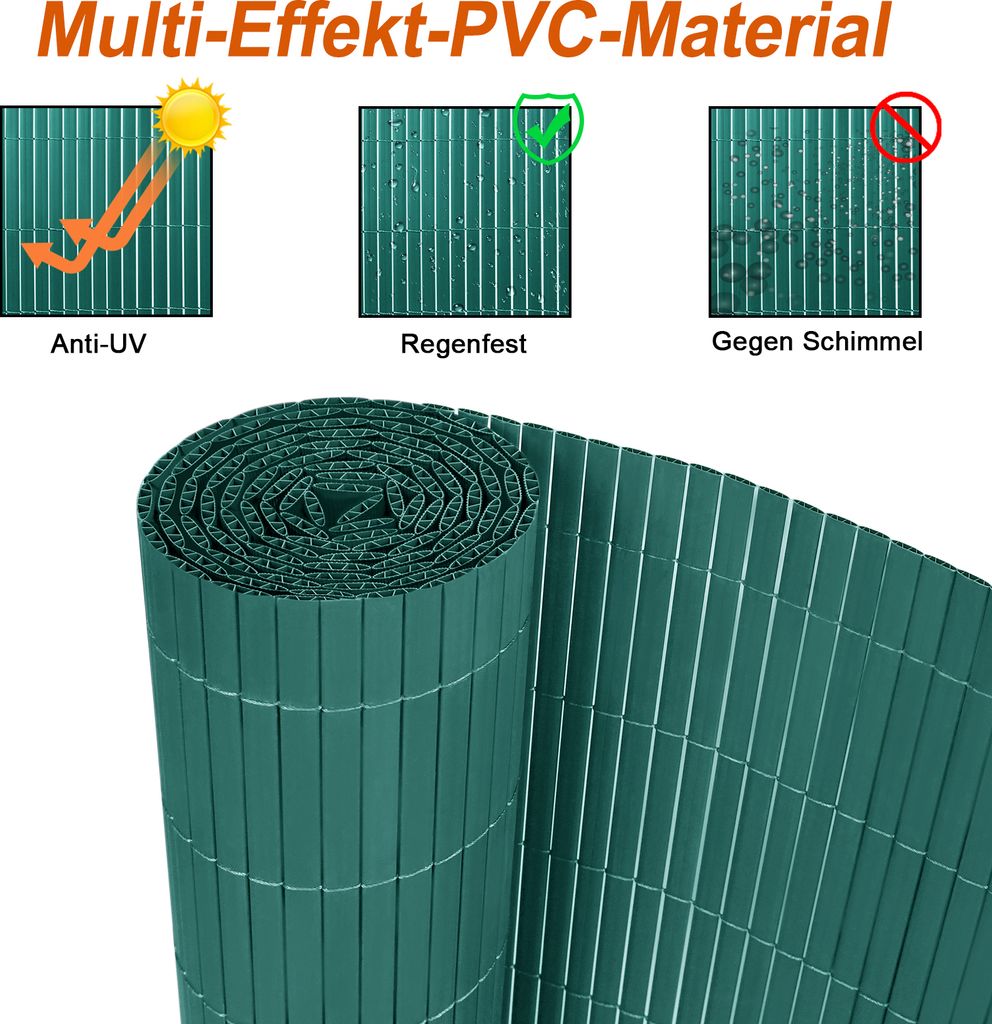 ACXIN PVC Sichtschutzmatte, Doppelte Verstärkung Produktbild 5