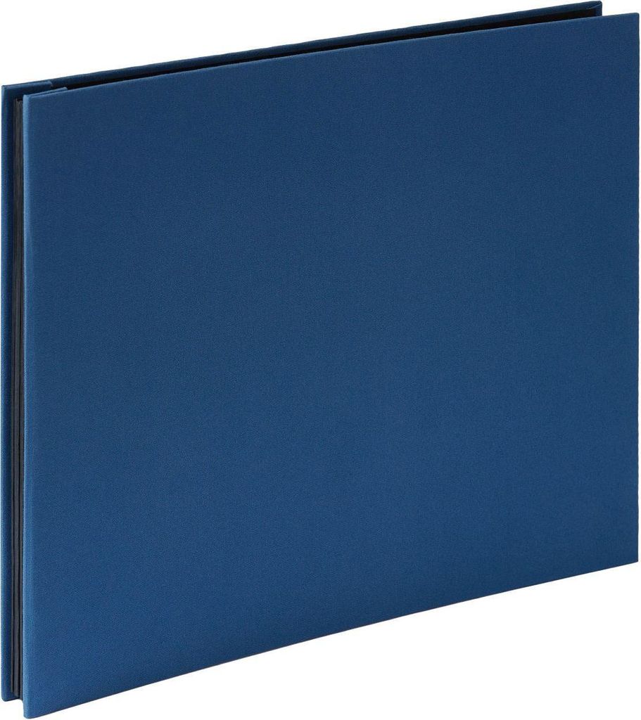 HNFD Leinen-Schraubenalbum blau 38x31 cm 40 Seiten Fotokarton