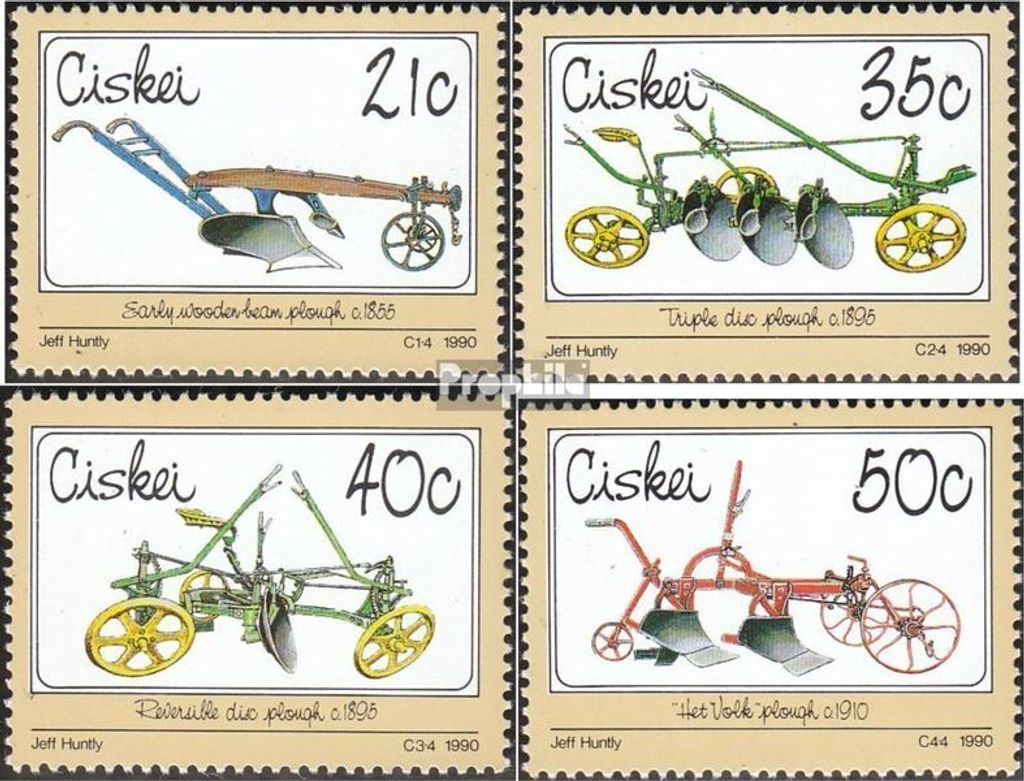 Briefmarken Südafrika - Ciskei 1990 Mi 175-178 (kompl.Ausg.) gestempelt Pflüge