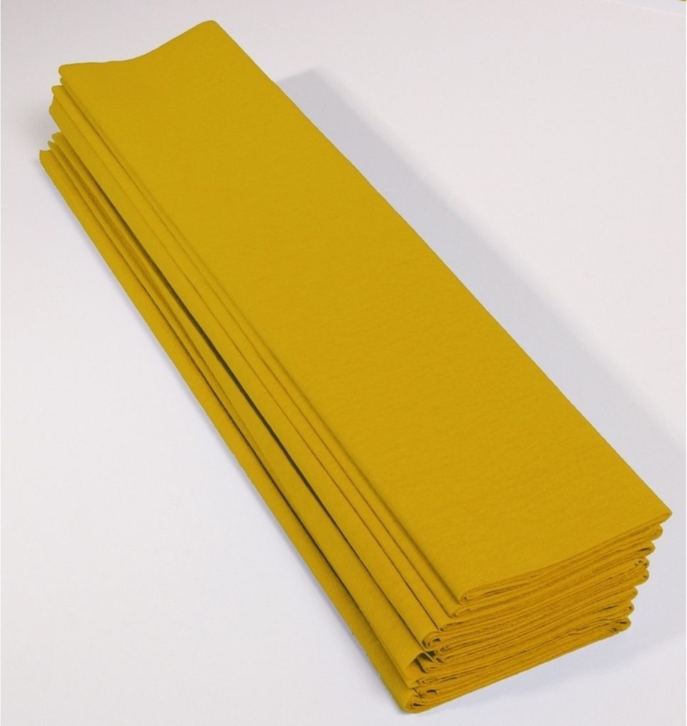 Krepp-Papier 50x70cm gelb Packung mit 22 Stück