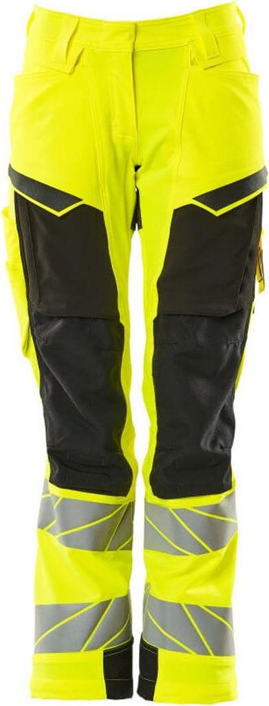 MASCOT 19078-511-1709-82C38, Hosen, Frau, Schwarz, Gelb, 82C38, 820 mm, 82 cm