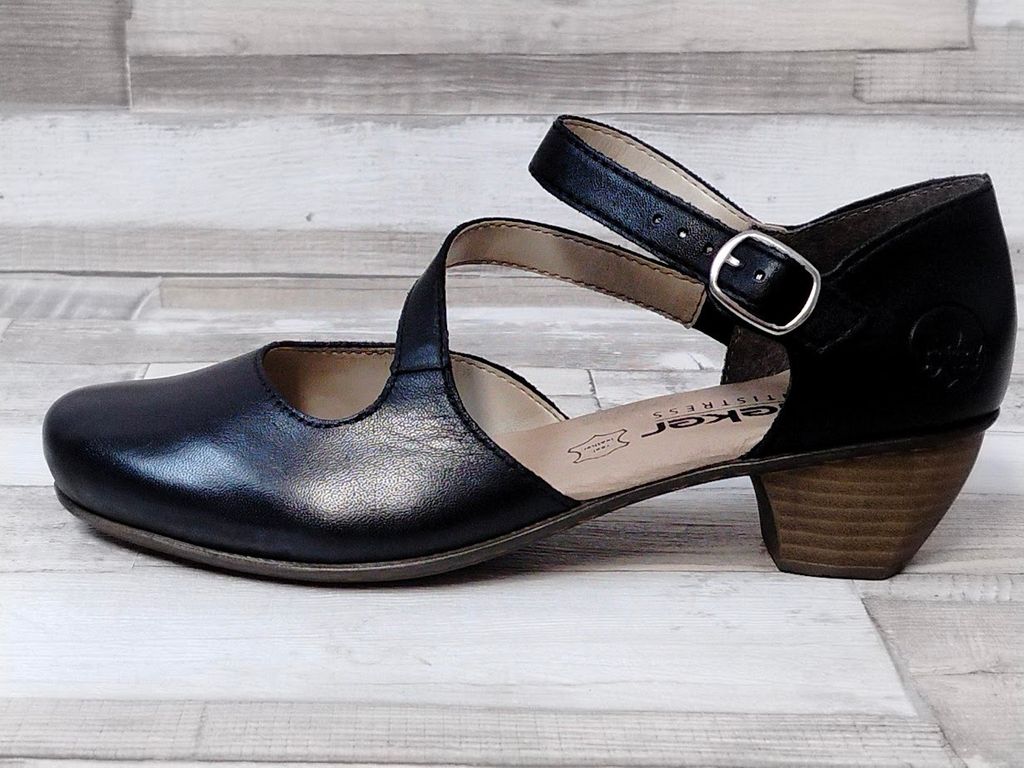 Rieker Pumps - Glanzschwarz Glattleder Größe: 38 Normal Produktbild 12