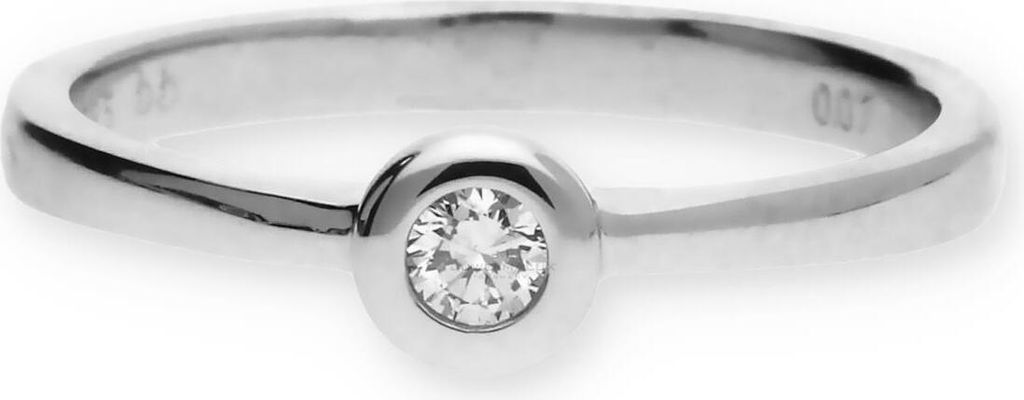 JuwelmaLux Ring 585/000 14 Karat Weißgold mit Brillant JL22-07-0046 50