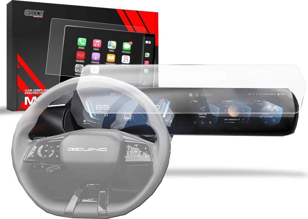 Matte Autodisplayfolie für BAIC BEIJING 7 (2024-2025), Grizz Protector