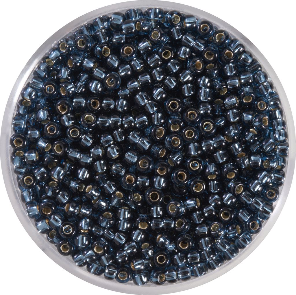 Miyuki-Rocailles, 2,2mm, 12g silverlined bl. diamond Produktbild 