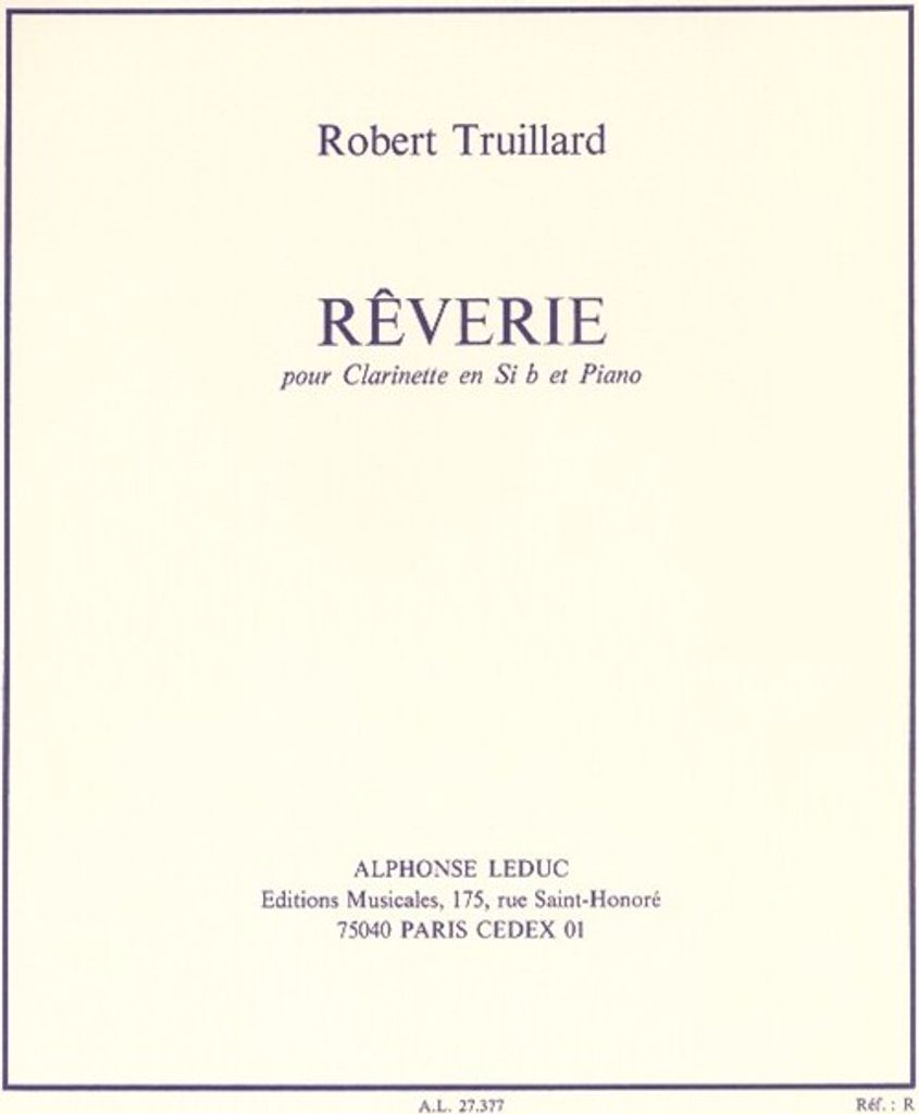 Reverie pour clarinette et piano
