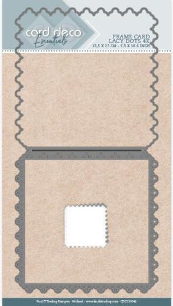 Card Deco - Stanzschablone - Karten - Spitzenpunkte Rahmen Quadrat