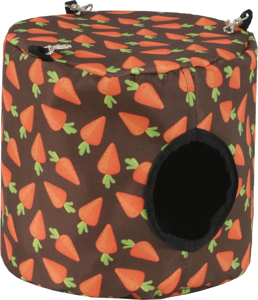 Accessoire Cage Rongeur : Maison Suspendue Fenica Carotte 15 cm de Côté