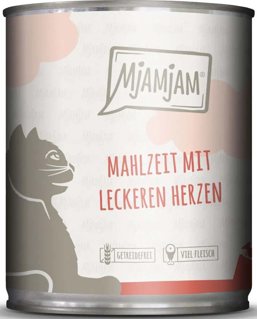 Miammiam Repas avec de Délicieux Cœurs 800g x 6 - Pâtée pour Chien