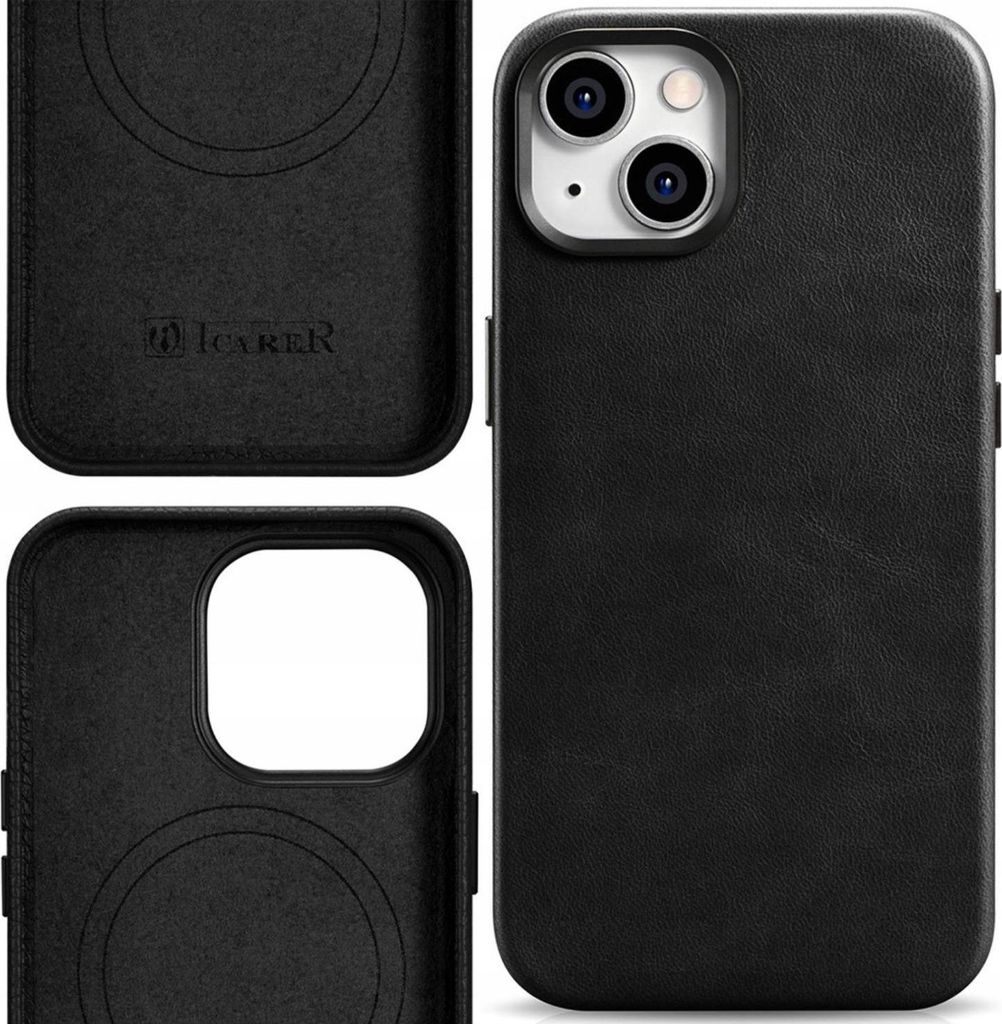 Icarer Oil Wax Premium Leather Case Skórzane Etui Iphone 14 Zdjęcie produktu 