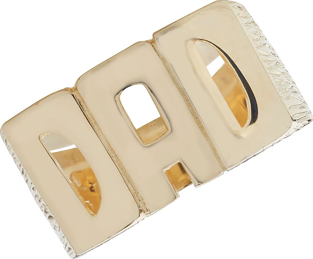 Modischer 9 Karat (375) Gold Herren - Dad Ring, 59 (18.8); TRS11328RSR