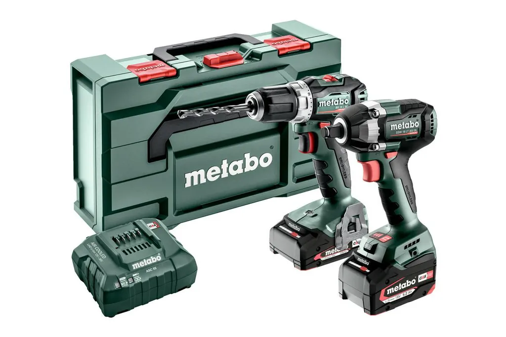 Metabo Combo Kit 18V 2.9.2 Bs 18 L Bl et Ssw 300 Li-Ion avec Metabox