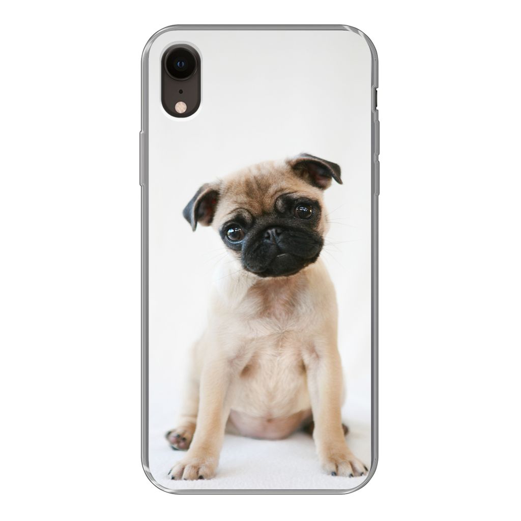 MuchoWow Handyhülle Schutzhülle Hülle für iPhone XR Hund - Haustiere - Porträt Silikon Softcase Handy Hülle - Schutzdeckel