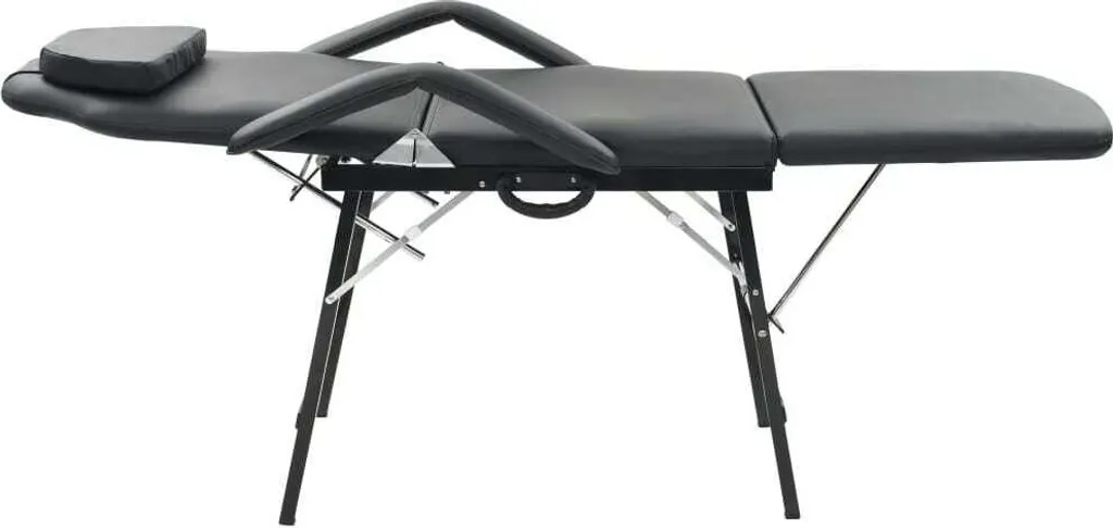 Fauteuil de soins esthétiques portable pour massage et visage noir