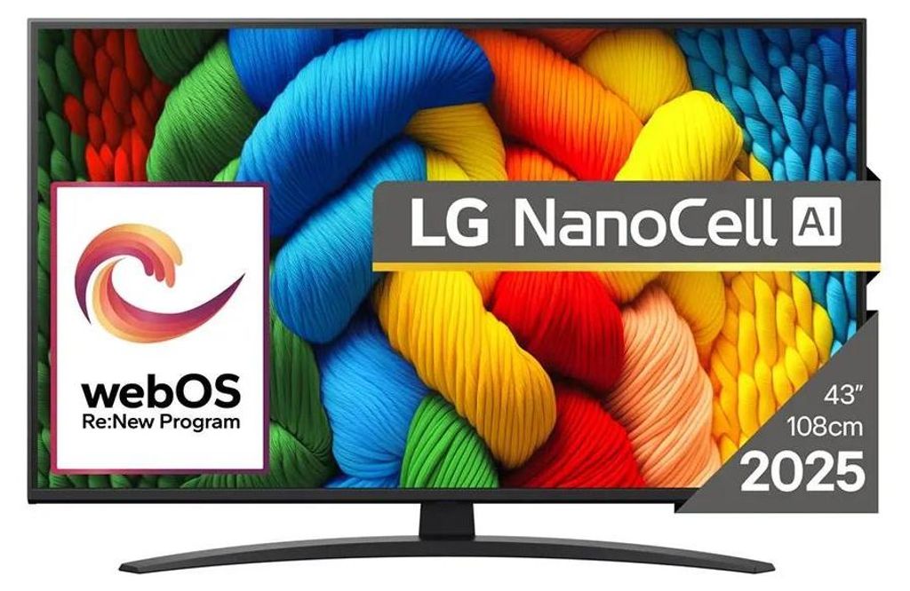 LG NanoCell AI 43NANO81A3A, 109,2 cm (43"), 3840 x 2160 px, Zdjęcie produktu 