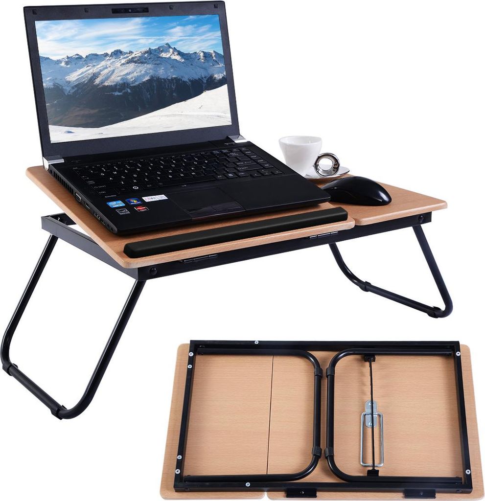 COSTWAY Laptoptisch klappbar, Arbeitstisch 4-Fach Produktbild 