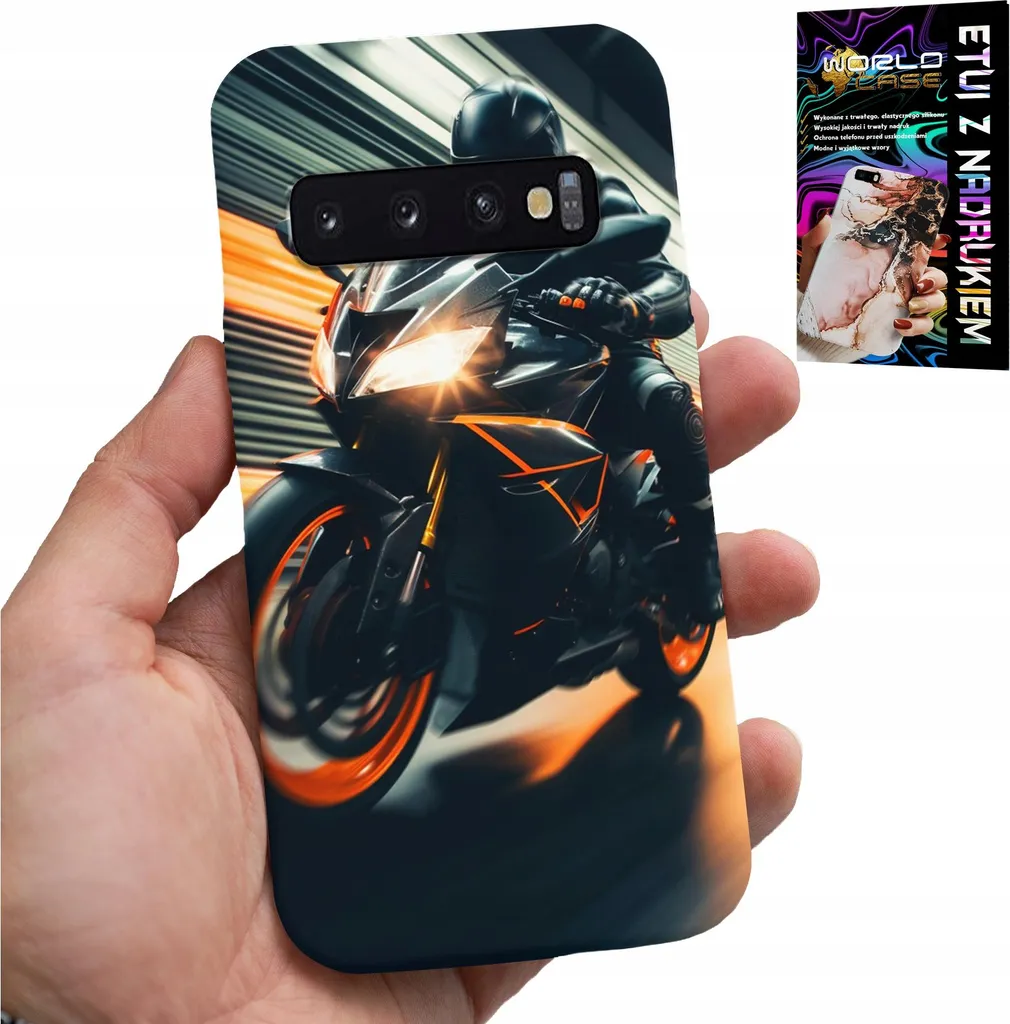 Custodia Samsung S10 Plus Motociclista + Pellicola Vetro | Protezione Moto