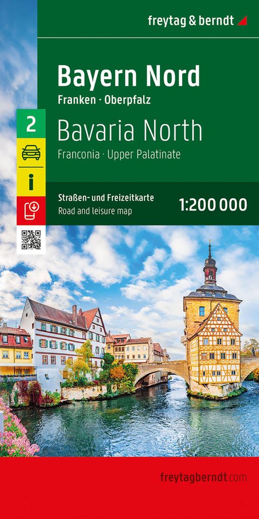 freytag & berndt Straßenkarte Bayern Nord - Franken - Oberpfalz 1:200.000
