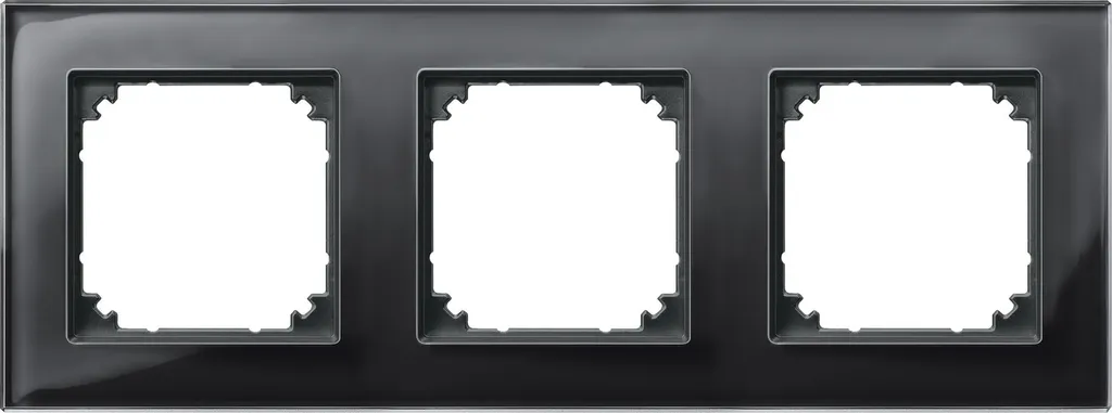 Plaque murale Merten 489303 noire format compact et finition mate