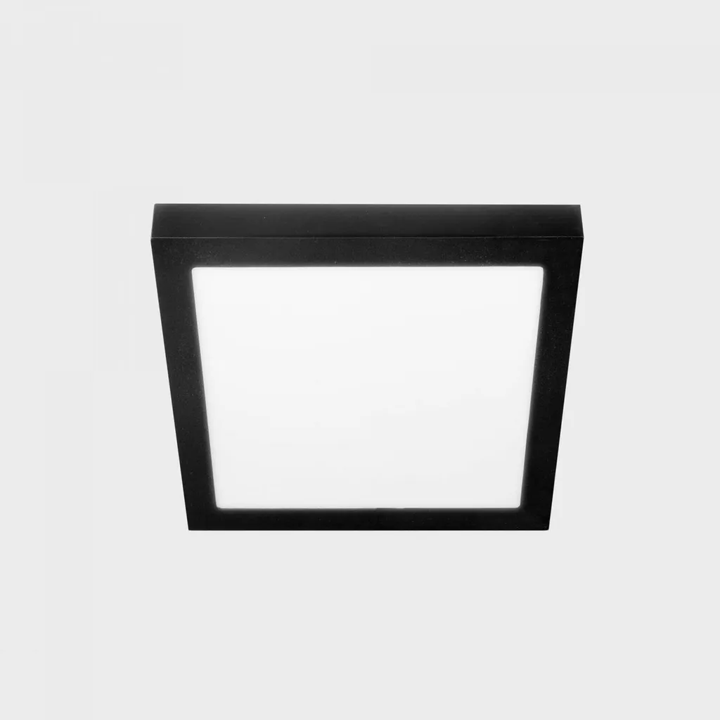 Plafonnier DISC SLIM SQ Kohl Lighting Noir 145x145mm 12W 4000K DALI