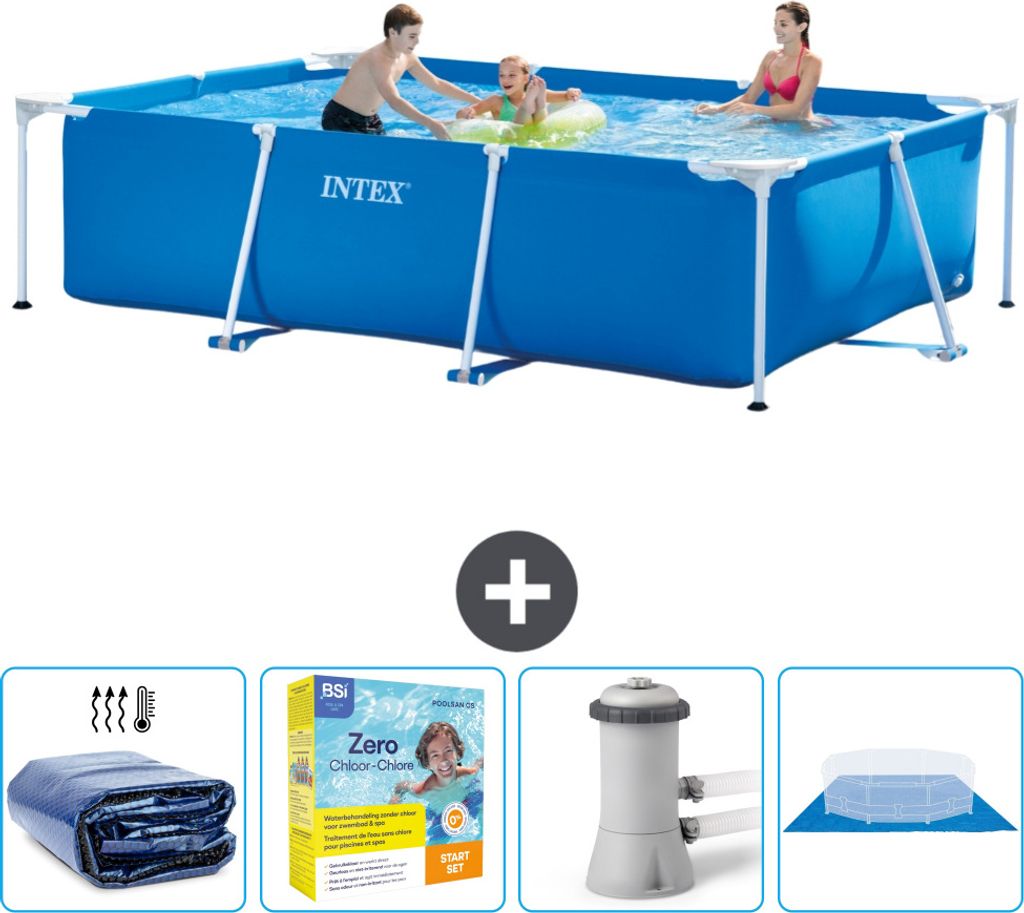 Intex-Schwimmbecken mit rechteckigem Rahmen – 300 x 200 x Produktbild 