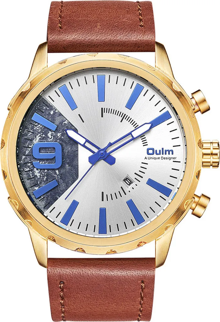Oulm HP-3640 Orologio Uomo Steampunk Caffè - Trend 2026