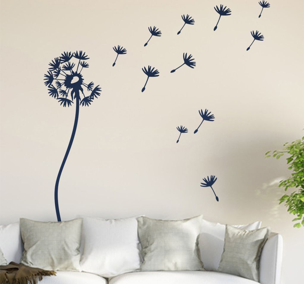 Pusteblume Set II Wandtattoo in 6 Größen - Wandaufkleber Wall Sticker - Dekoration, Küche, Wohnzimmer, Schlafzimmer, Badezimmer