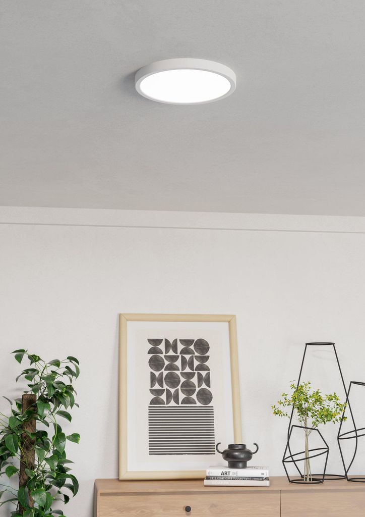 Eglo LED Smart Deckenleuchte Fueva-Z Weiß Ø28cm IP44 14,3W Productafbeelding 