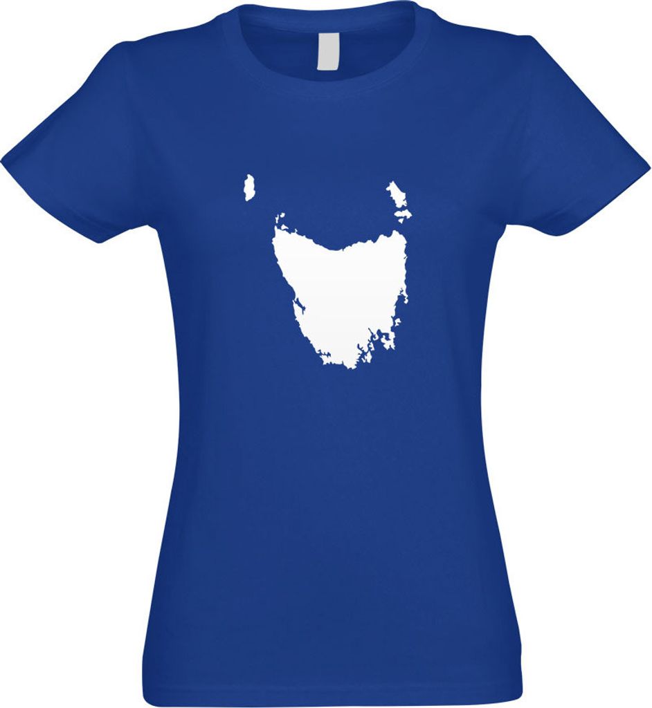 Kiwistar - T-Shirt tailliert - Damen - royal - Tasmania - Australien - State - mit Motiv Bedruckt - Funshirt Design - Sport - Freizeit - Damen - M