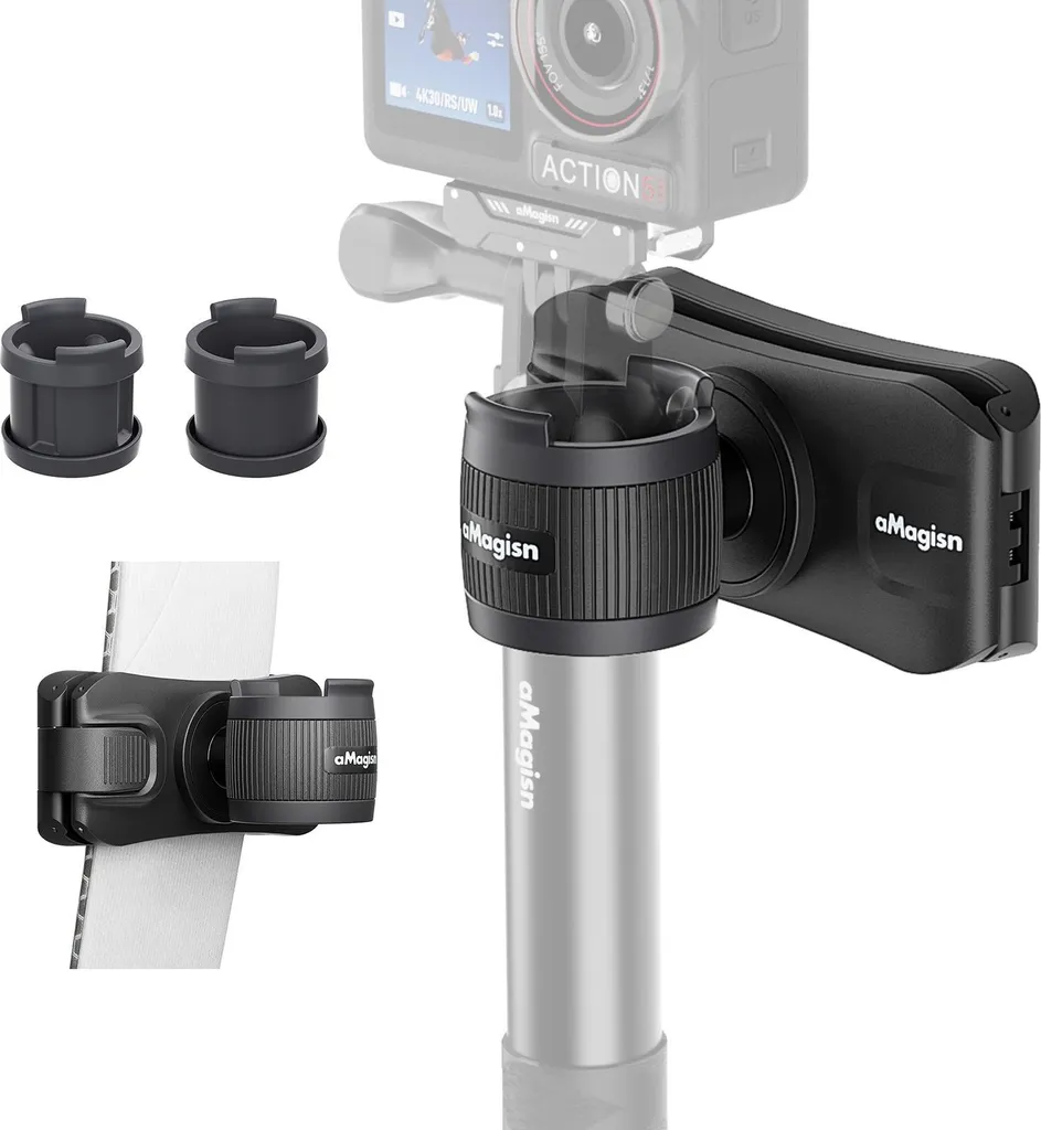 Support Selfie Stick en ABS et Silicone Antidérapant pour Insta360 Noir - 15