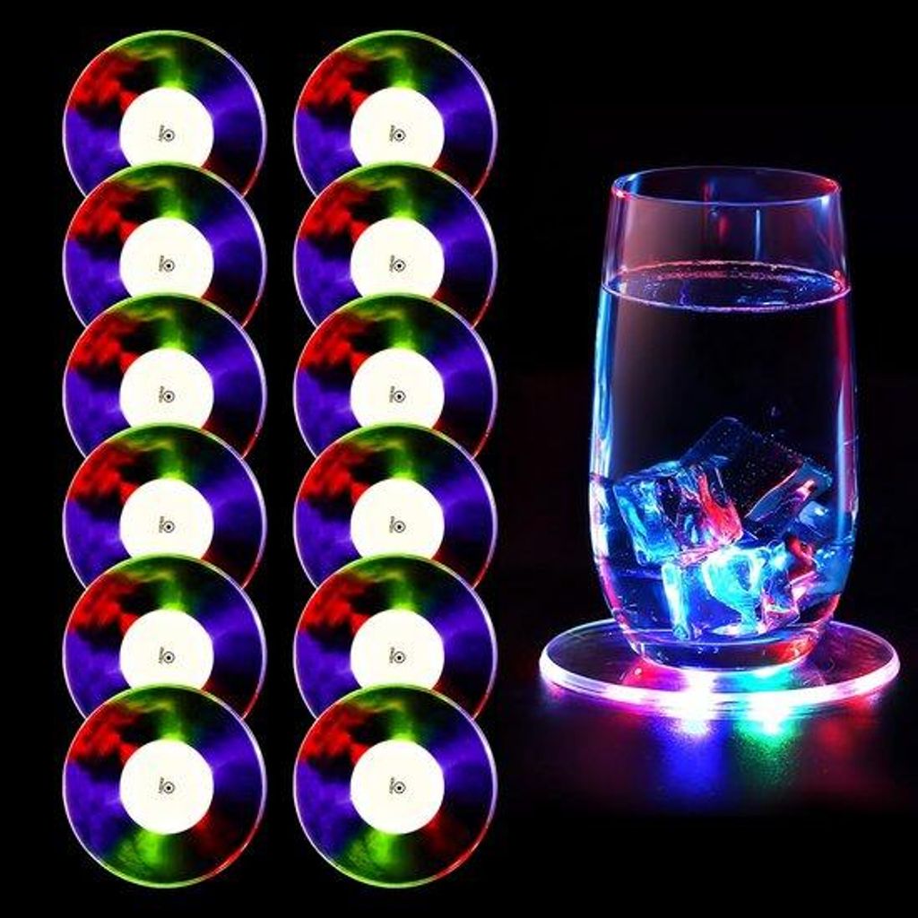 Runde wasserdichte Acryl-LED-Untersteller für Gläser