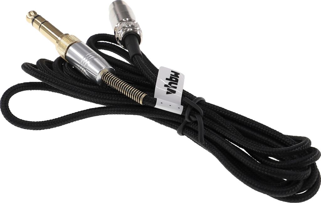 vhbw Audio AUX Kabel kompatibel mit Pioneer HDJ-2000 Kopfhörer - Audiokabel 3,5 mm Klinkenstecker auf 6,3 mm, 200 cm Schwarz